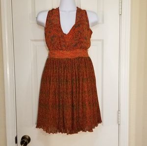 Bebe Pleated Halter Dress